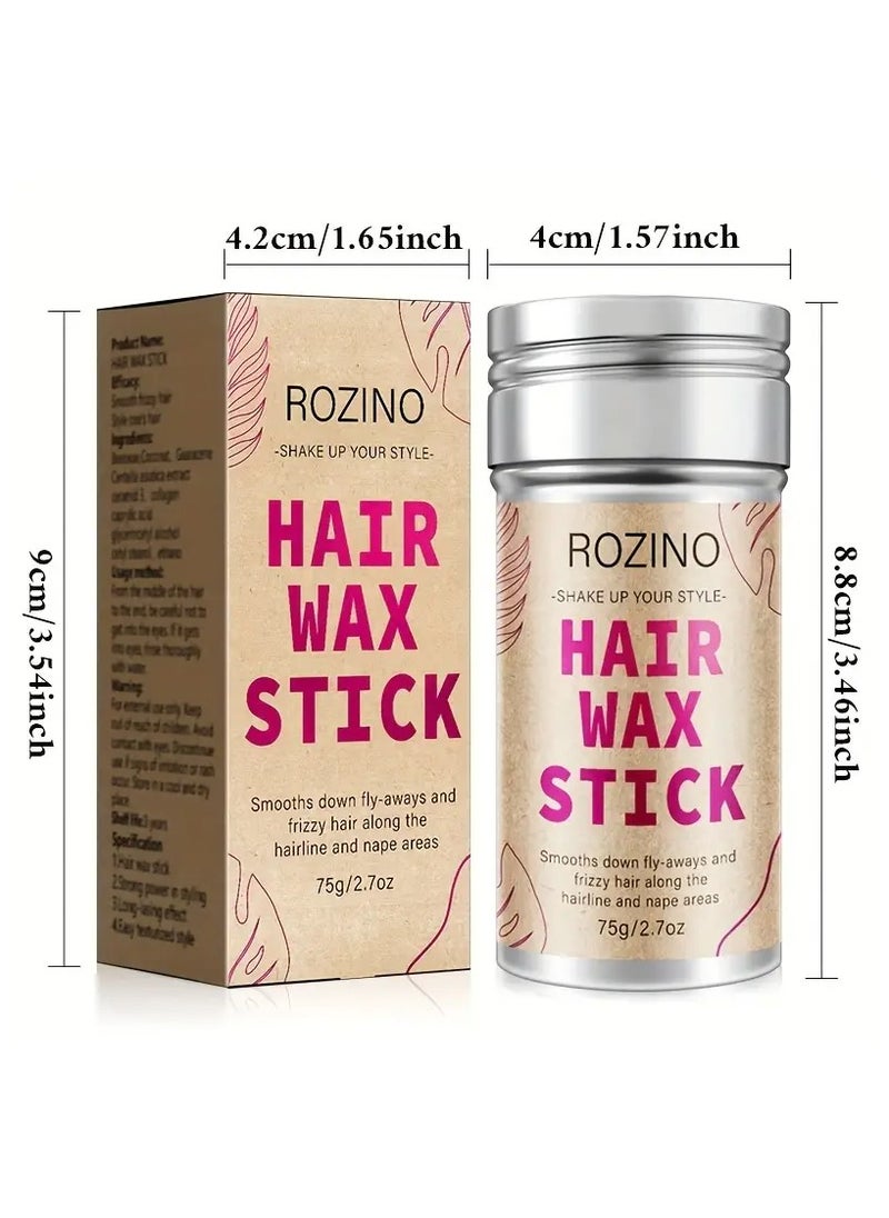 Rozino Broken Hair Styling Wax Bar Refreshing Non-greasy Hair Styling Wax Stick Natural Extract Wax Bar Suitable For All Hair Types  - Image 5