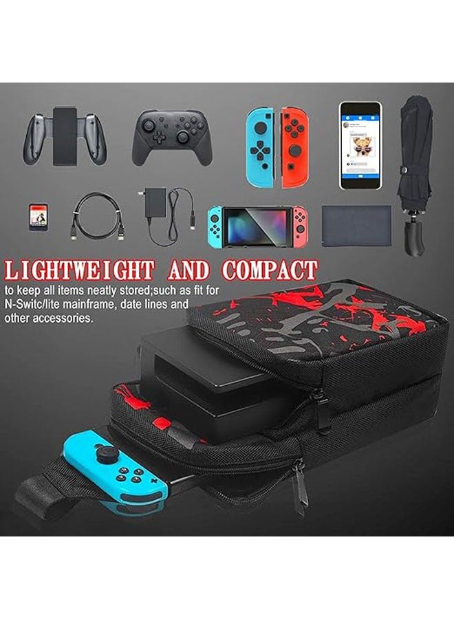Portable travel suitcase for Nintendo Switch, durable shoulder storage bag stylish backpack for Switch/Switch Lite console accessories - Image 5