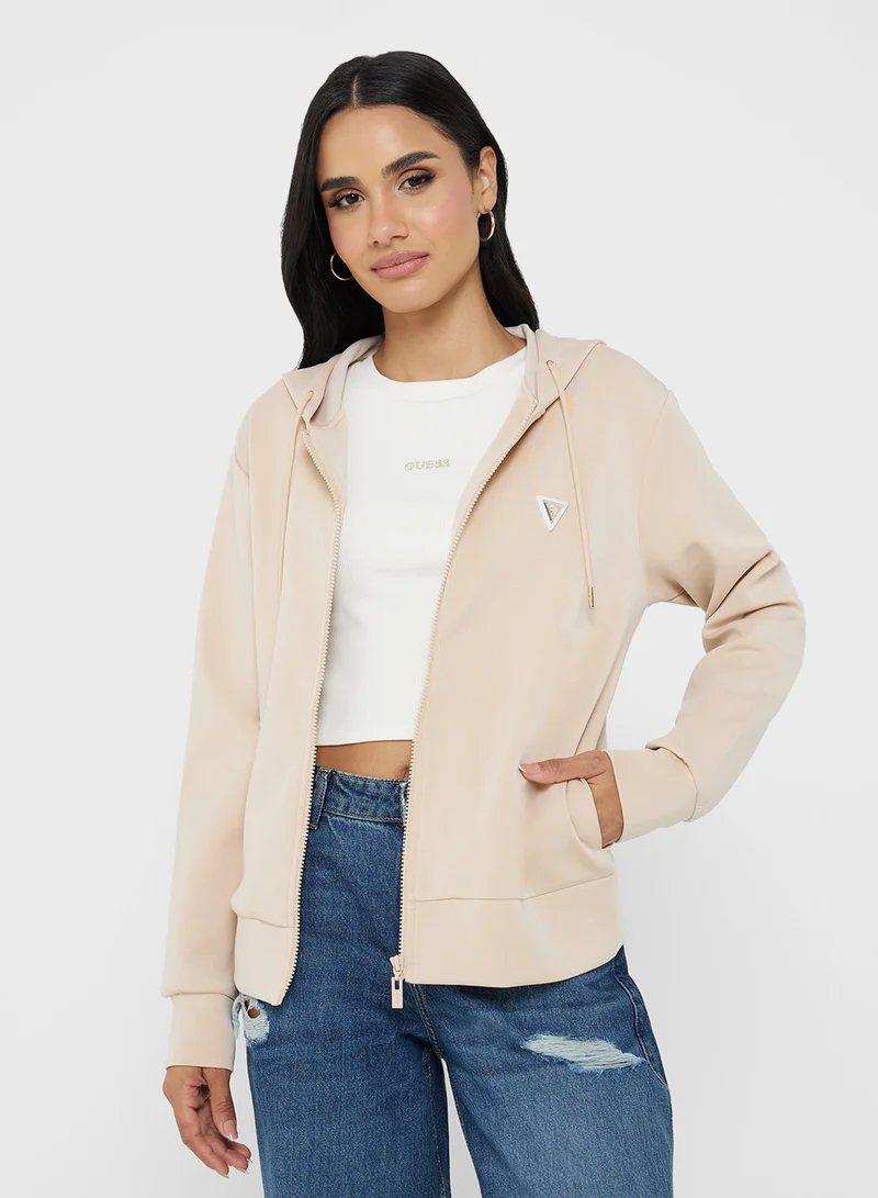 GUESS Olympe Full Zip Hoodie Sweatshirt