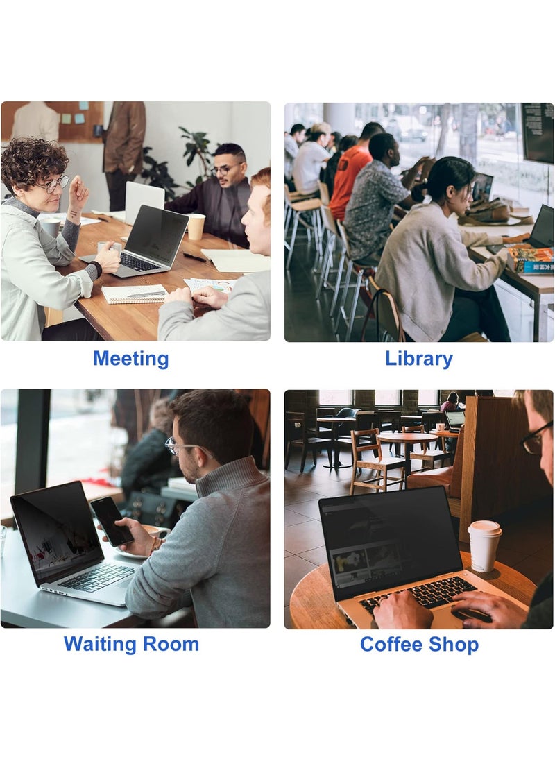 Privacy Screen Protector for MacBook Air 13.3 /  Anti-Spy Tempered Glass Screen Film Guard, for MacBook Air 13.3 (A2337) 2020 2019 2018 - Image 4