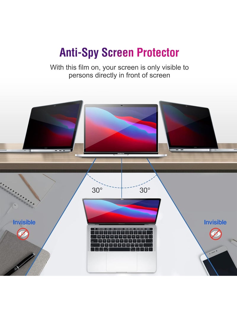 Privacy Screen Protector for MacBook Air 13.3 /  Anti-Spy Tempered Glass Screen Film Guard, for MacBook Air 13.3 (A2337) 2020 2019 2018 - Image 5