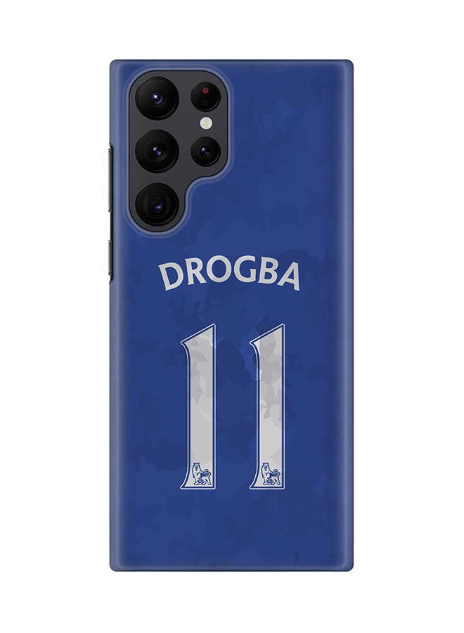 Stylizedd Case for Samsung Galaxy S22 Ultra 5G Snap Case Slim Snap Classic Series Shield Matte Finish Print - Drogba Jersey - Image 1