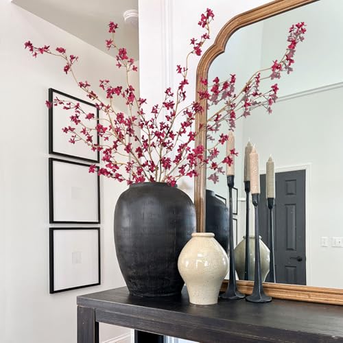 Ammyoo 4Pcs Fake Flowers Blossom Branches Artificial Flowers for Indoor Decor, Faux Long Stem Realistic Indoor Plants for Vase Wedding Home Office Bedroom Party Table Centerpieces Decor - Image 2