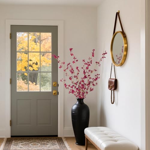 Ammyoo 4Pcs Fake Flowers Blossom Branches Artificial Flowers for Indoor Decor, Faux Long Stem Realistic Indoor Plants for Vase Wedding Home Office Bedroom Party Table Centerpieces Decor - Image 5