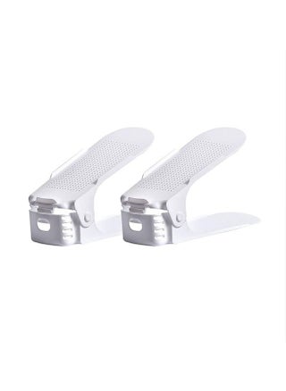 BePrincess Set Of 2Pcs Adjustable Shoe Slots Organizer Double Layer Stack Display Rack Space Saver Shoe Storage Rack Holder for Closet Organization (Grayish white) - pzsku/Z3663E10D3DAC48A9B224Z/45/_/1729906239/e99adf06-221b-4c03-b434-e7e2291c32b8