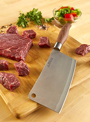 IMUSA USA IMU-73053 5.5" Stainless Steel Cleaver with Woodlook Handle - Image 5