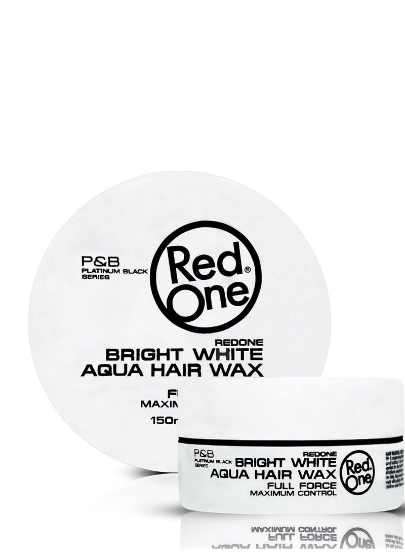 Redone RedOne Aqua Hair Wax White – Strong Hold & Shine Hair Styling Gel, 150 ml, Peach Fragrance - Image 1