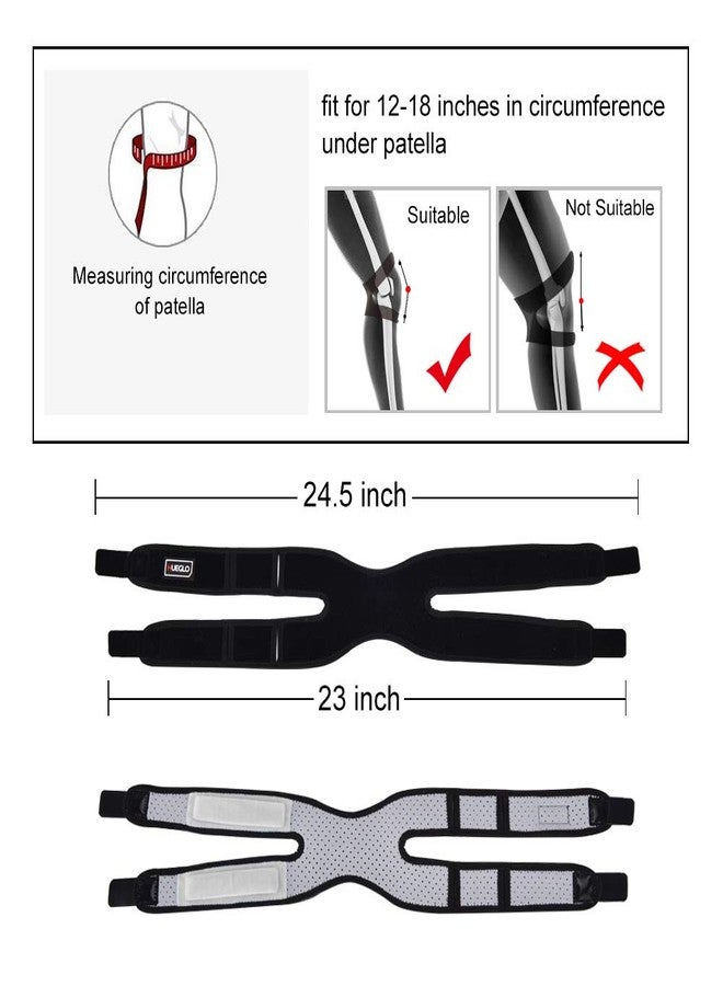 HUEGLO Patellar Tendon Support Strap Women Men Knee Brace for Knee Knee Pain Relief ,Knee Stabilizer Support for Meniscus Tear,Tendonitis,Osgood Schlatter,Arthritis, Injury Recovery,Sports,12"-18" (1 - Image 5