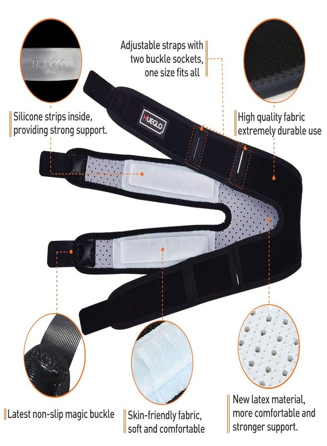 HUEGLO Patellar Tendon Support Strap Women Men Knee Brace for Knee Knee Pain Relief ,Knee Stabilizer Support for Meniscus Tear,Tendonitis,Osgood Schlatter,Arthritis, Injury Recovery,Sports,12"-18" (1 - Image 3