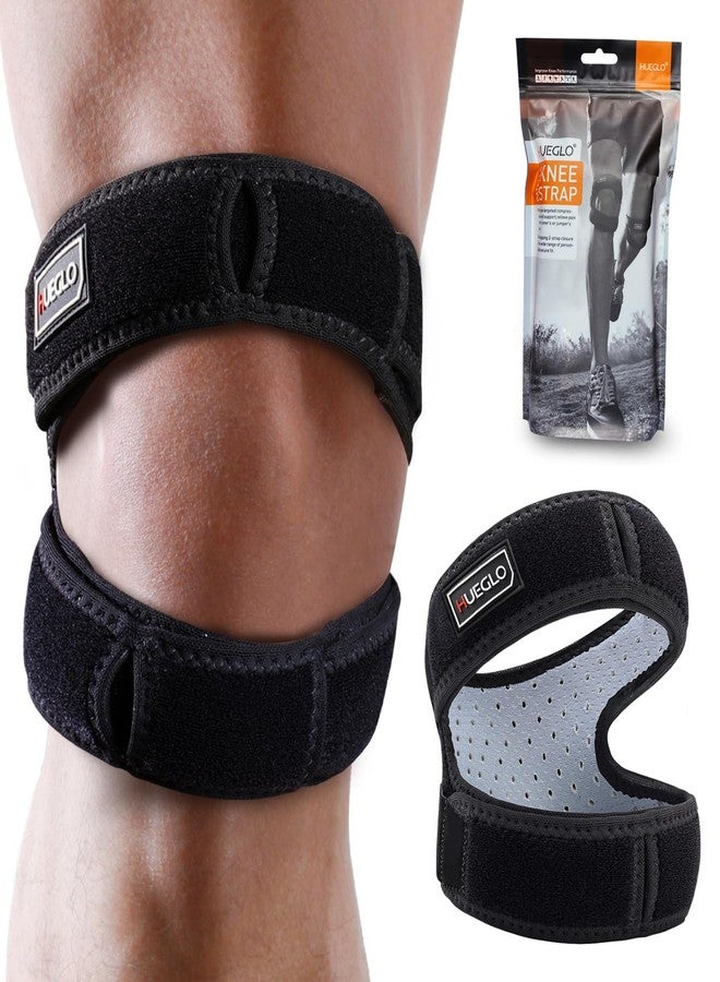 HUEGLO Patellar Tendon Support Strap Women Men Knee Brace for Knee Knee Pain Relief ,Knee Stabilizer Support for Meniscus Tear,Tendonitis,Osgood Schlatter,Arthritis, Injury Recovery,Sports,12"-18" (1 - Image 1