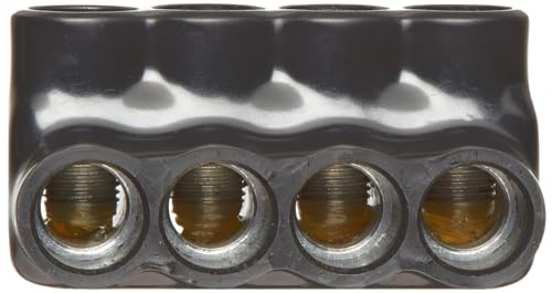 Morris Products 97644 Black Insulated Multi-Cable Connector - Dual Entry 4 Ports 250 - 6 Wire Range, 1-Pack - Image 3