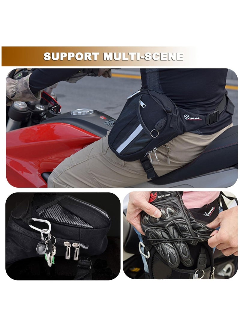 Generic Tactical Drop Leg Bag Thigh Pack WaistBum Fanny Multi-Purpose Military BagsExpandable Space for Rider MotorcycleBike Cycling Hiking Travel Outdoor Activities(Black)  - Image 3