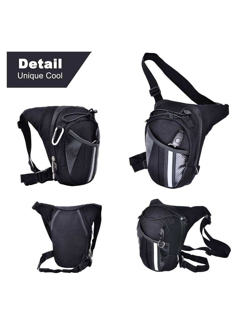 Generic Tactical Drop Leg Bag Thigh Pack WaistBum Fanny Multi-Purpose Military BagsExpandable Space for Rider MotorcycleBike Cycling Hiking Travel Outdoor Activities(Black)  - Image 5