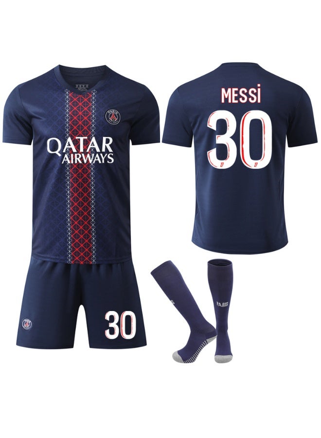 PSG 2025-2026 الموسم #30 ميسي لكرة القدم جيرسي السراويل الجوارب مجموعة حجم الأطفال وحجم الكبار ، هدية للجماهير والأصدقاء - Image 1