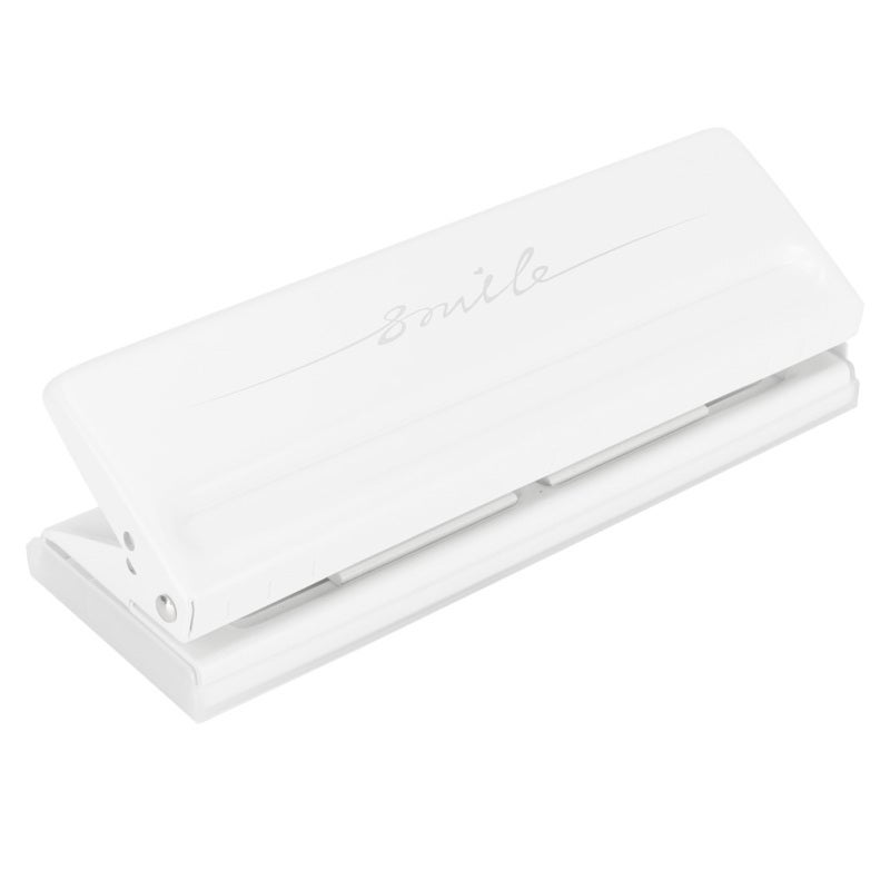 Adjustable Hole Puncher: 6 Hole, Sliding Hole Spacing Adjustment, Preset Automatic Positioning - Rugged Durable, Smooth High Quality Cutter Head for Office, School, Desk Use - Image 1