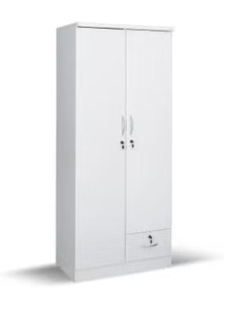 2 Door Wooden Wardrobe Cabinet Cupboard Engineered Wood With 1 Lockable Drawer Perfect Modern Stylish Heavy Duty - pzsku/Z36645140D8C2FF634AF3Z/45/_/1726579379/74ca6609-07c5-4974-8348-d6d4b4fce260