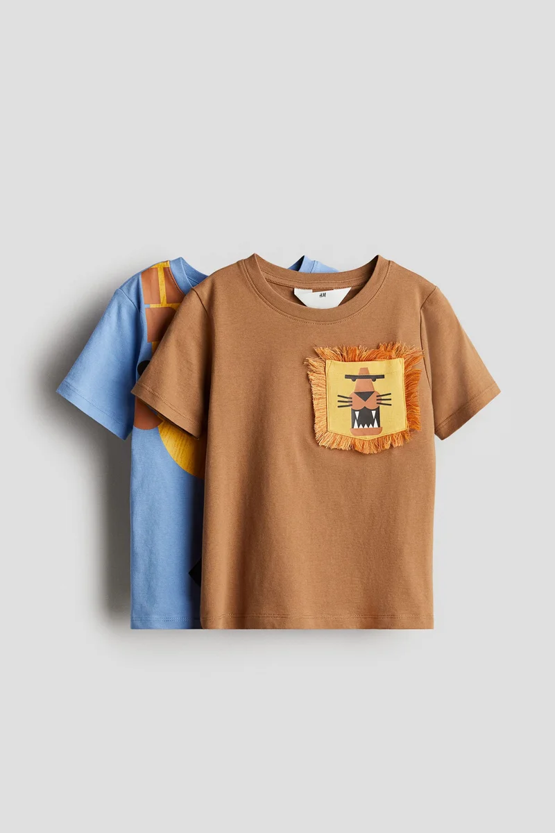 H&M 2-pack interactive detail T-shirts