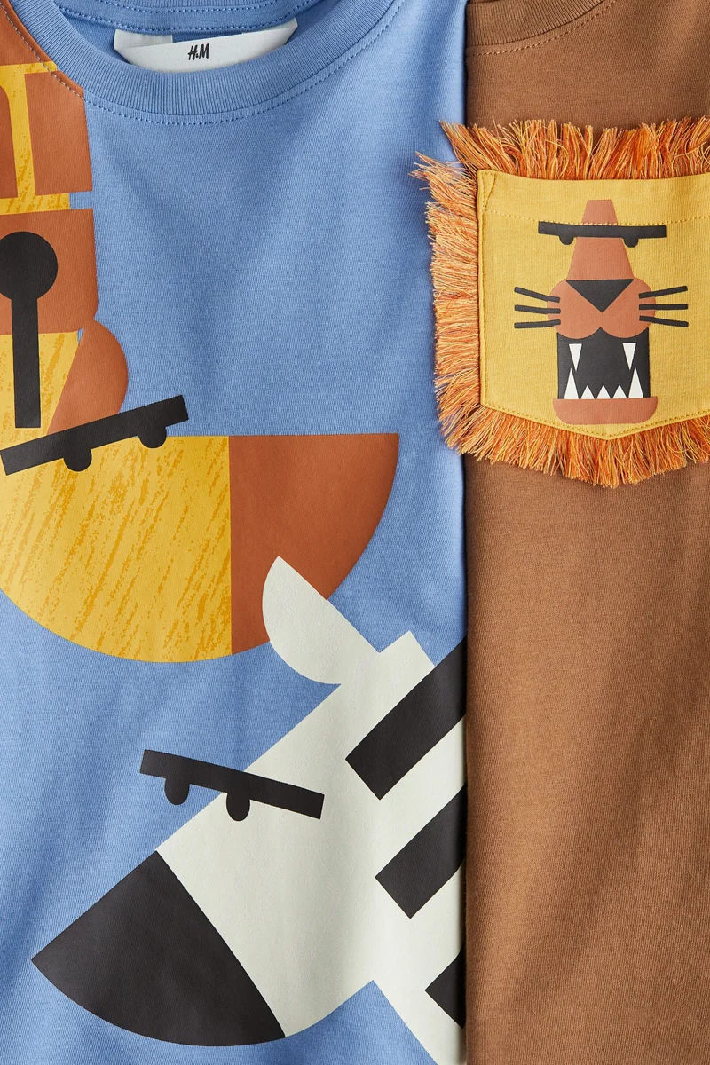 H&M 2-pack interactive detail T-shirts