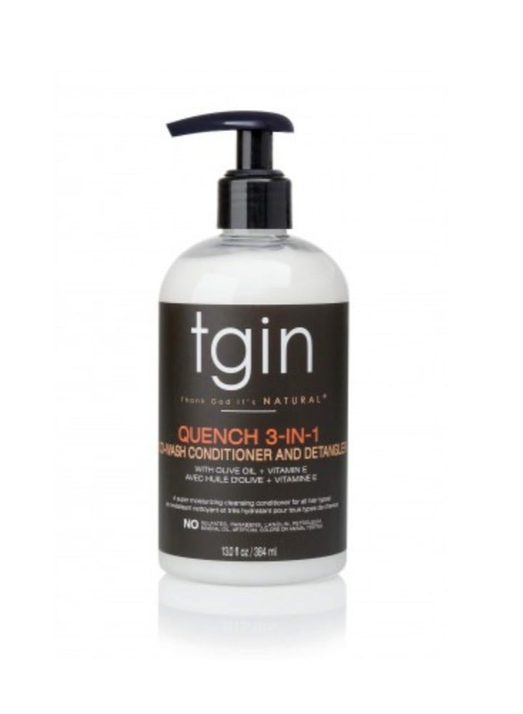 تجين بلسم كوينش 3 في 1 للغسيل المشترك وفك تشابك الشعر للشعر الجاف والمجعد 384مل - Image 1