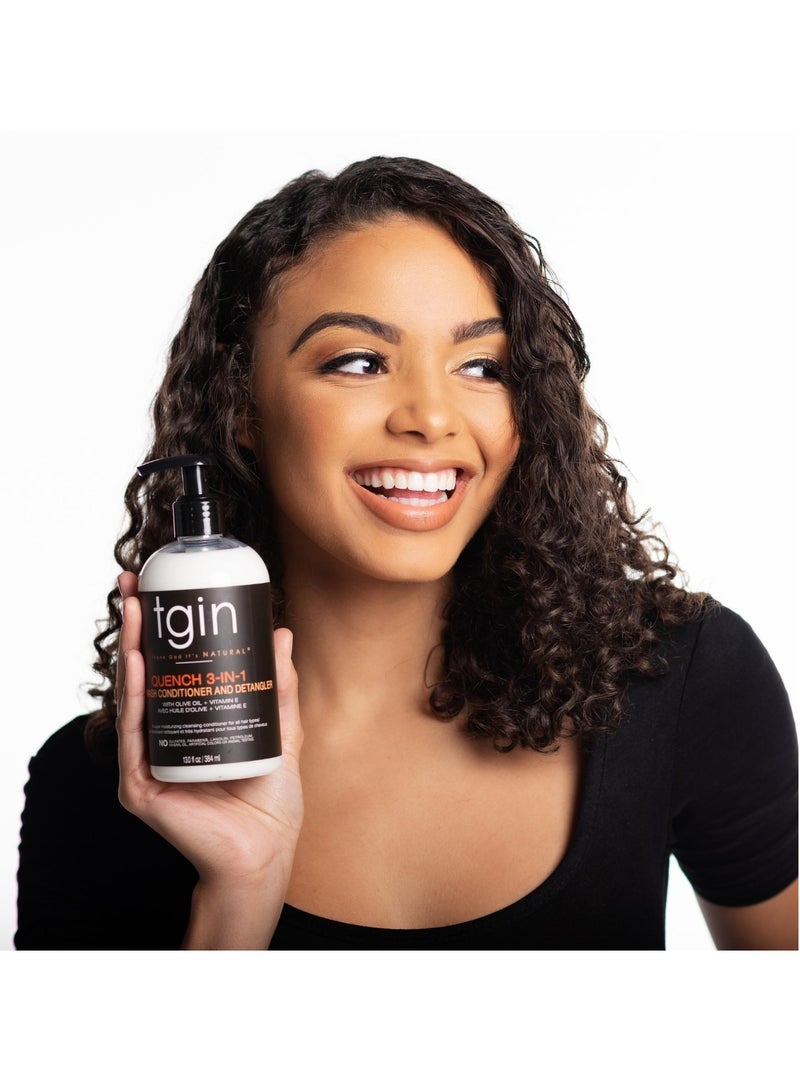 تجين بلسم كوينش 3 في 1 للغسيل المشترك وفك تشابك الشعر للشعر الجاف والمجعد 384مل - Image 2