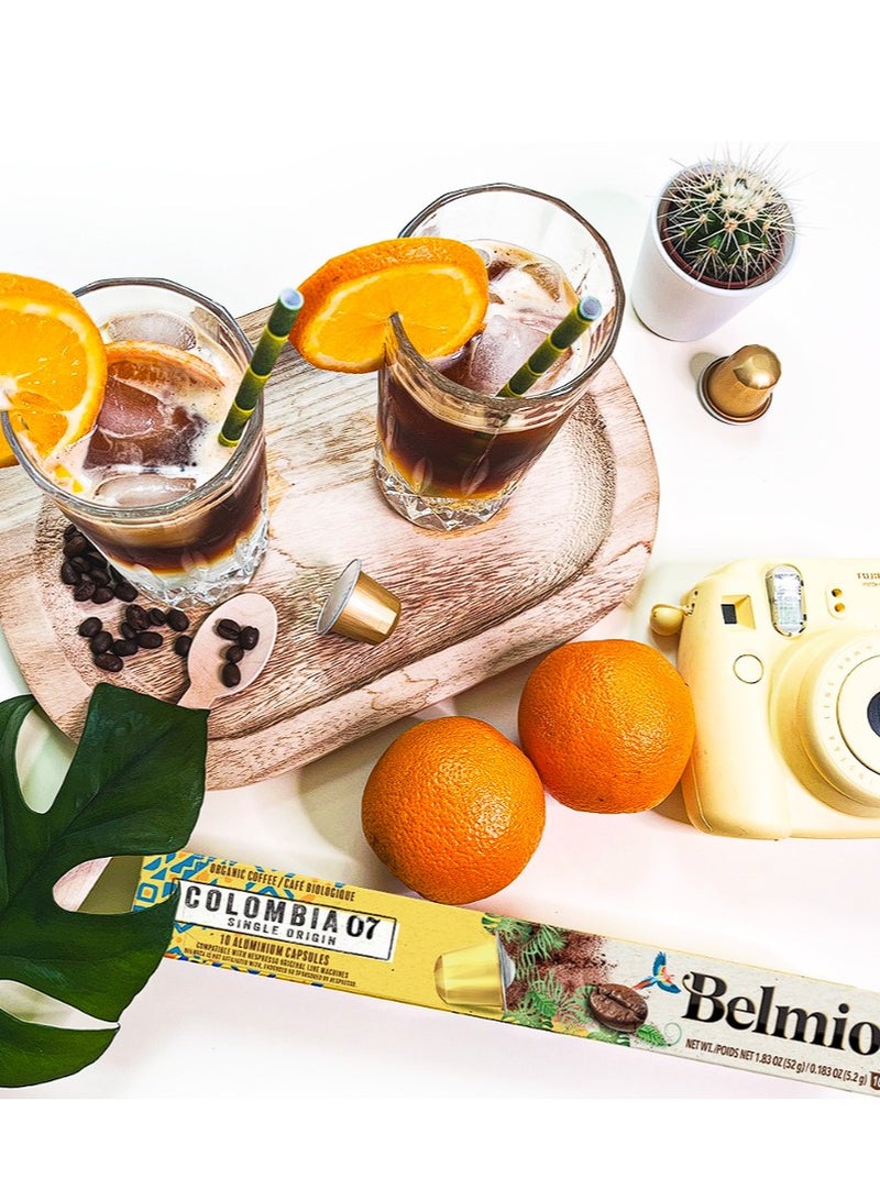 Belmio Bio Single Origin Colombia - 120 Coffee Capsules - Colombia Espresso - Intensity 7 - Aluminum Nespresso Compatible Capsules - Made in Belgium - Image 4