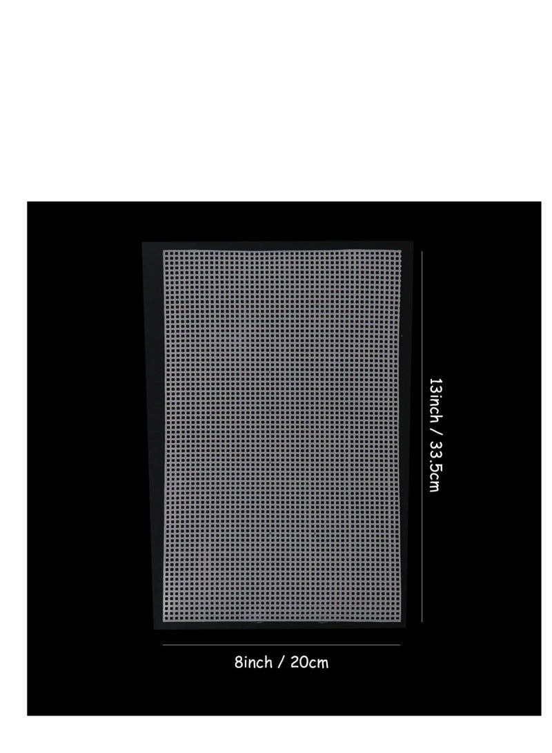 كابتن تيك Plastic Mesh Canvas Sheets, 6 Pcs Clear Plastic Canvas Sheets, Big Size Clear Needlepoint Embroidery, Blank Canvas Sheets for Embroidery Projects, Acrylic Yarn Crafting, Knit Crochet Projects - Image 2