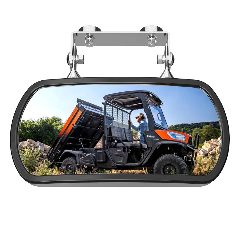 Lifronkit Magnetic Tractor Mirror, Rearview and Side Mirrors for Tractors, Forklifts, Golf Cart, Fit for John Deere, Kubota, Convex Mirror with U-Bracket, Screw-on or Magnets Installation,no Vibration - Image 1