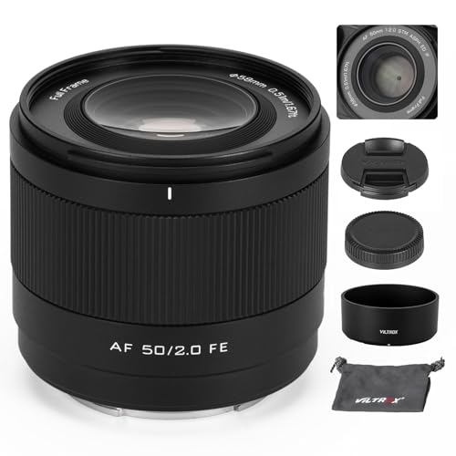 VILTROX 50mm F20 FEMount AF 50mm F2 Lens for Sony E Full Frame STM Auto Focus Prime Lens for Sony EMount Cameras A7C A7ll A7RlI A7SIII A7III A7RIII A7IV A7RIV A9 A1 FX3 A7RV ZVE1 A7CR A7CII A93 - Image 1