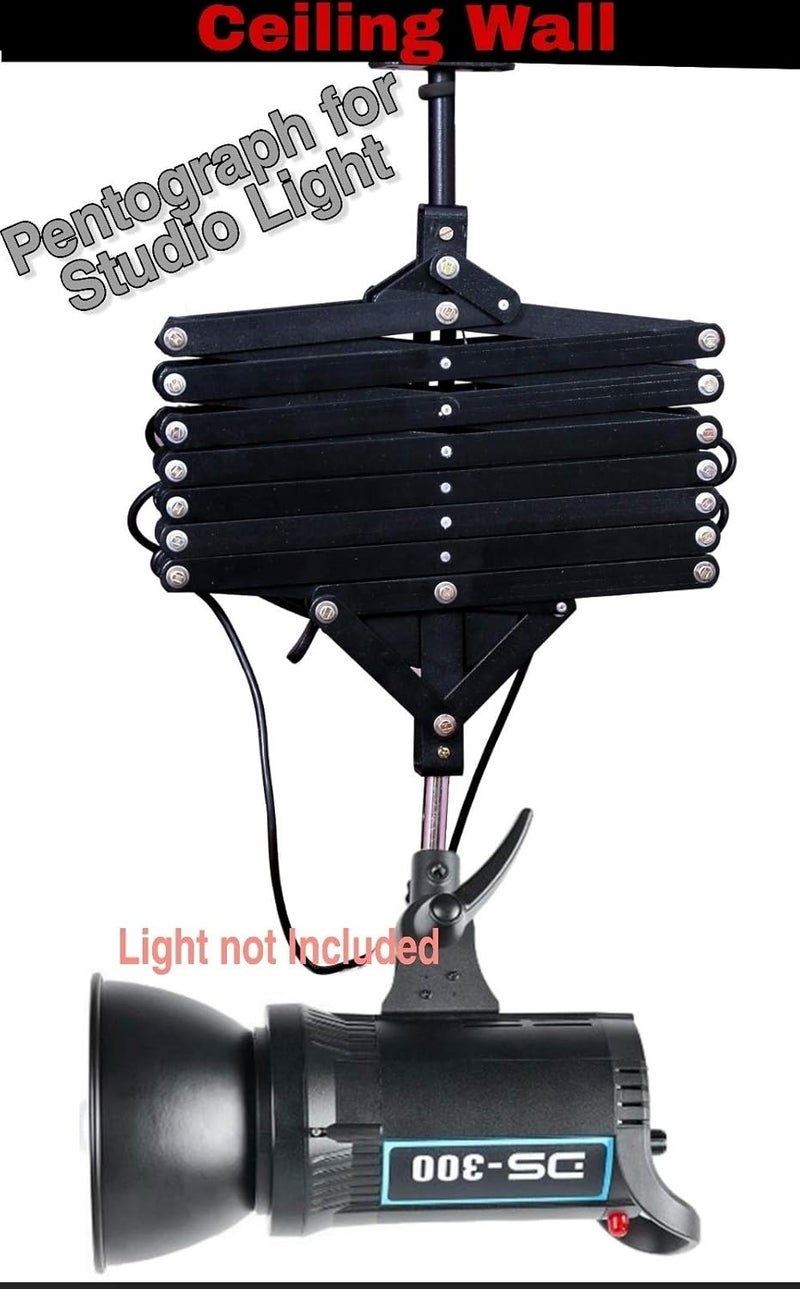 VTS Pantograph for Photo Studio and Video Light Ceiling and Wall Mounting Accessory with Holder Clamp - Image 2