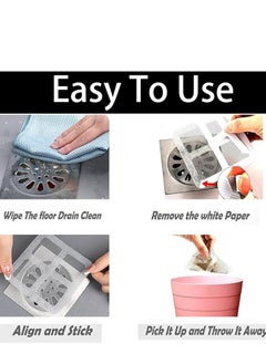 Oasisgalore 100 Disposable Shower Drain Mesh Stickers, Hair Catcher for Kitchen, Laundry, Bathtub(Grey).  - Image 4