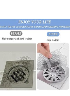 Oasisgalore 100 Disposable Shower Drain Mesh Stickers, Hair Catcher for Kitchen, Laundry, Bathtub(Grey).  - Image 3
