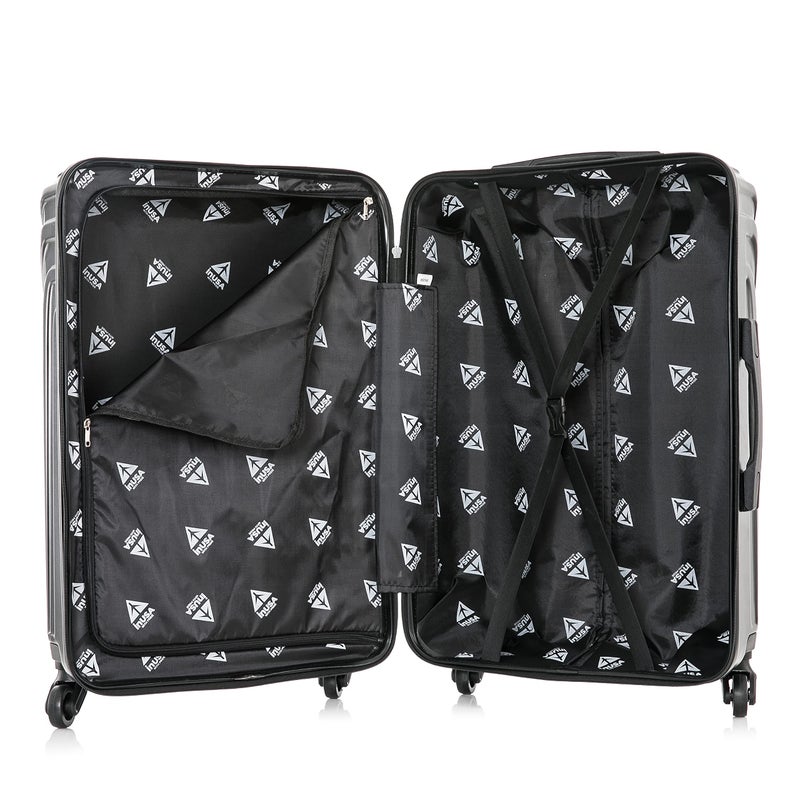 InUSA VASTY Luggage with Spinner Wheels | Durable Lightweight Hardside Suitcase, Travel Bag with Handle and Trolley, 28-Inch Large Checked Luggage | Black - Image 4