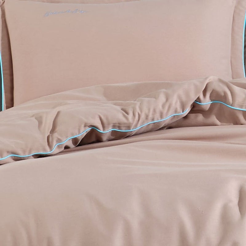 Hobby Twill Double Duvet Cover Set - Milky Brown - Image 2
