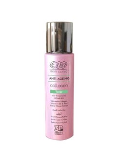 Eva Anti-Ageing Skin Toner 200ml With Pads Pure Cotton Make-Up 120 pcs  - Image 2