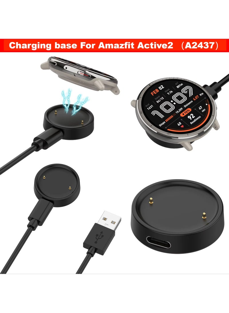 Charging Base For Amazfit Active 2 (A2437) Smart Watches Magnetic Charger For Huami Amazfit Active2 Adapter Accessories - Image 1