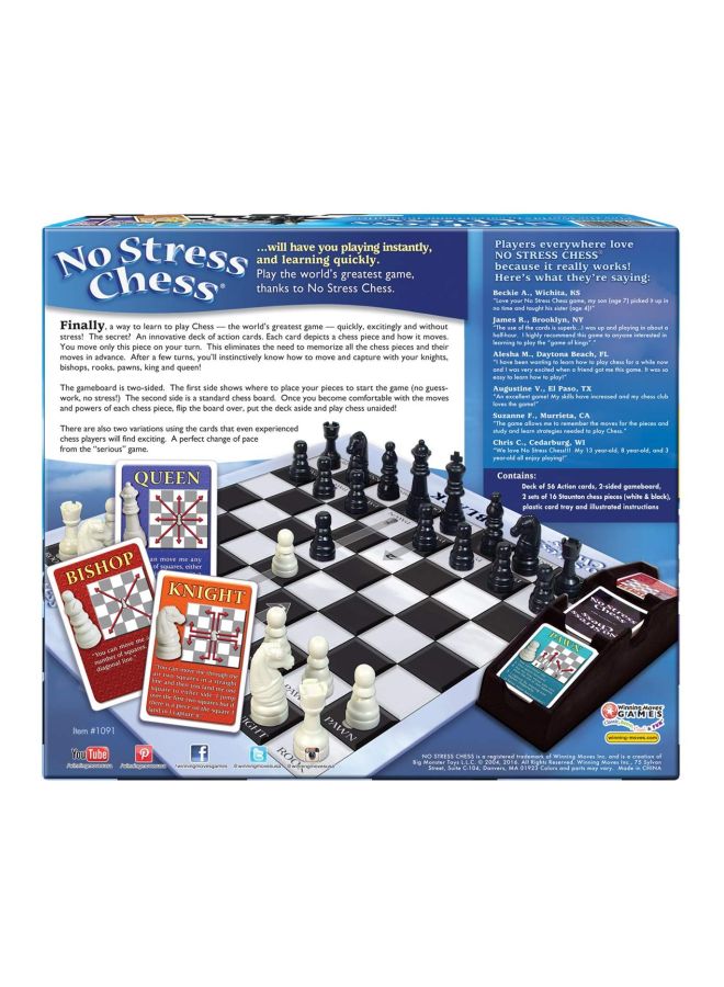 Winning Moves No Stress Chess by Winning Moves Games USA, Celebrating 20 Years as The Chess Teaching Game Using Innovative Action Cards, for 2 Players, Ages 7+ (1091) - Image 5
