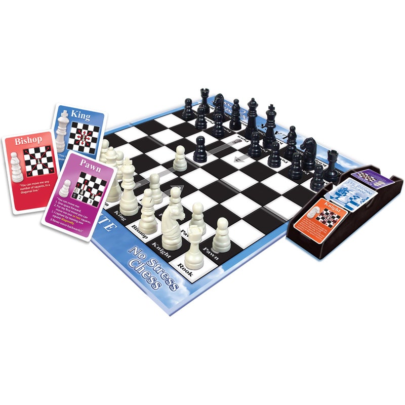 Winning Moves No Stress Chess by Winning Moves Games USA, Celebrating 20 Years as The Chess Teaching Game Using Innovative Action Cards, for 2 Players, Ages 7+ (1091) - Image 2