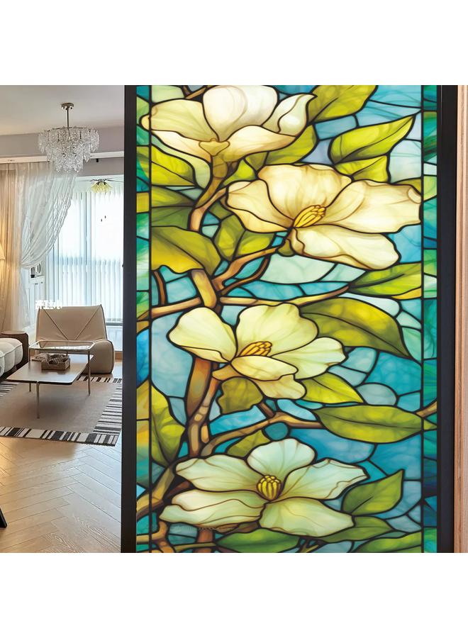Bluejw BL156-170  Flower Sea Electrostatic Glass Sticker PVC Glue-free Window Sticker Home Decorative Window Glass Sticker - Image 1