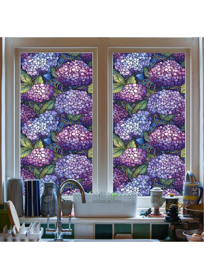 Bluejw BL156-170  Flower Sea Electrostatic Glass Sticker PVC Glue-free Window Sticker Home Decorative Window Glass Sticker - Image 5