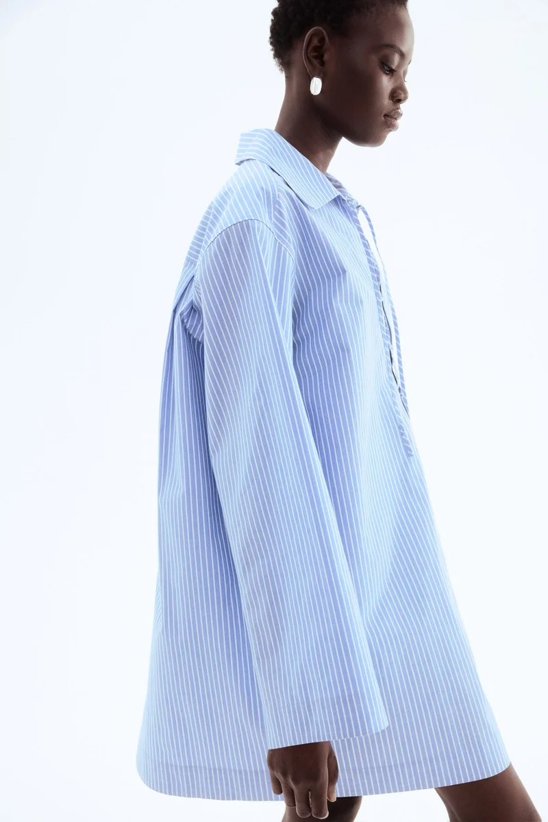 H&M Lace-up shirt dress