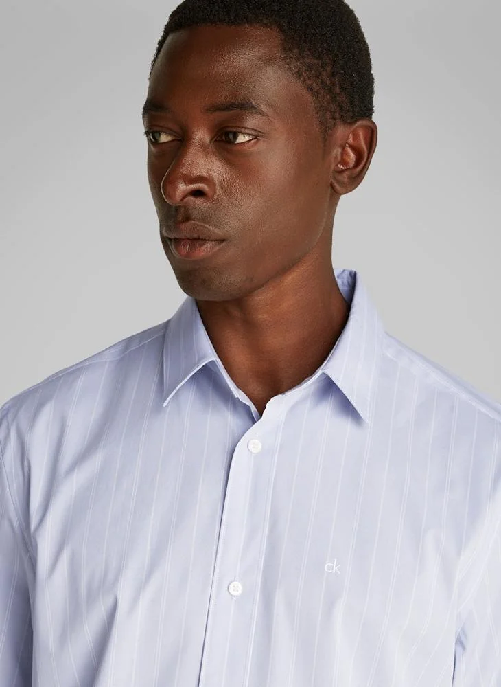 CALVIN KLEIN Regular Fit Poplin Stripe Shirt