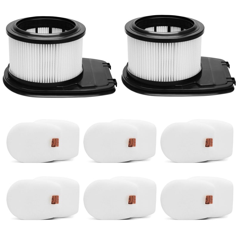 IZ662H Filter for Shark IZ662H IZ640H IZ631H WZ531H IZ682H Vertex Pro Lightweight Cordless Stick Vacuum Part XHFIZ500  XFFKIZ600 2 Pack HEPA Filter 6 Pack Foam  Felt Filter Kit