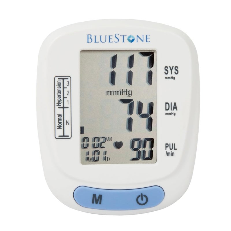Bluestone Blood Pressure Machine  BP and Pulse Monitor for Heart Health with Digital LCD Screen Memory Recall Adjustable Cuff and Storage Case by Bluestone - Image 1