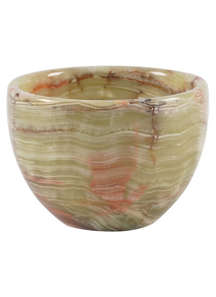RADICALn Radicaln Multipurpose Bowl 3'' Inches Green Onyx Handmade Cream Bowl - Marble Bowl For Shaving Foam, Shaving Soap Bowl ,Barber Supplies & Bathroom Accessories  - Image 1