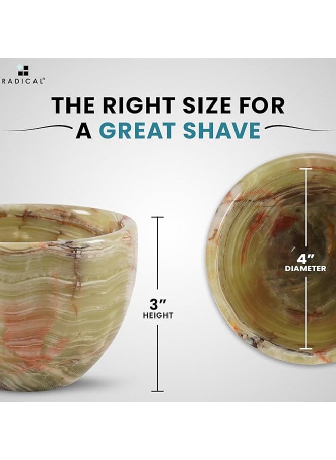 RADICALn Radicaln Multipurpose Bowl 3'' Inches Green Onyx Handmade Cream Bowl - Marble Bowl For Shaving Foam, Shaving Soap Bowl ,Barber Supplies & Bathroom Accessories  - Image 5