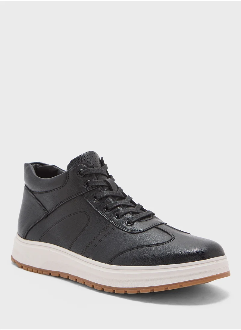 Robert Wood Elevated Outsole Casual High Top Sneakers