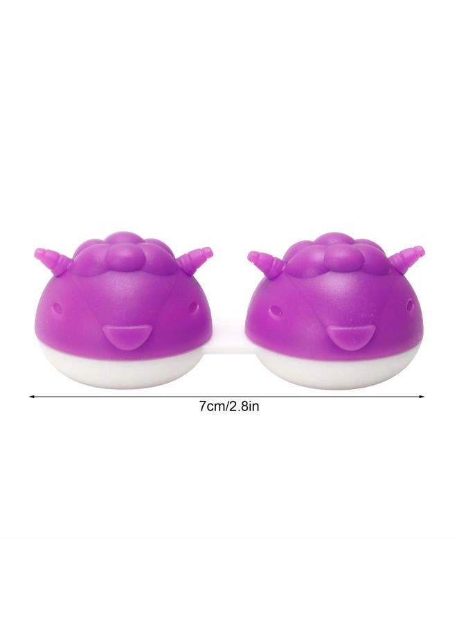 Natudeco 12Pack Contact Lens Case Cute Portable Cosmetic Contact Lens Container Stand Box Storage Kit for Travel Outing Outdoors Holiday Festival Celebration - Image 5