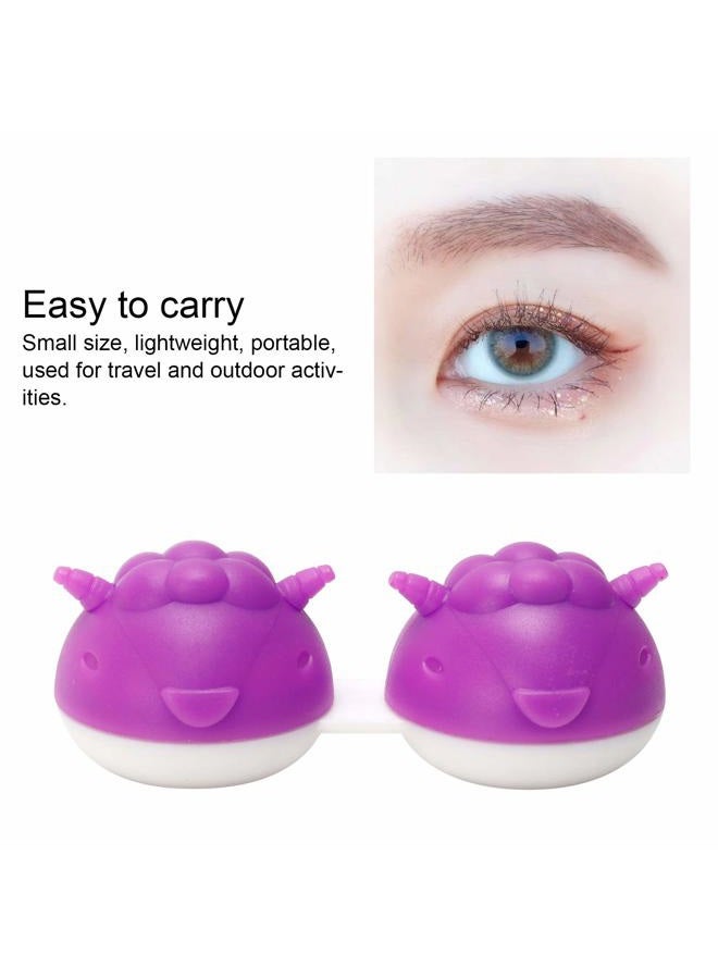 Natudeco 12Pack Contact Lens Case Cute Portable Cosmetic Contact Lens Container Stand Box Storage Kit for Travel Outing Outdoors Holiday Festival Celebration - Image 4