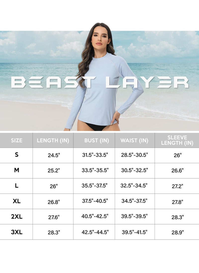 HUGE SPORTS Women's Long Sleeve UV Sun Protection Rash Guard Shirts UPF 50+ Swim Shirt Swimsuits Top for Women Pink 2XL  - Image 5