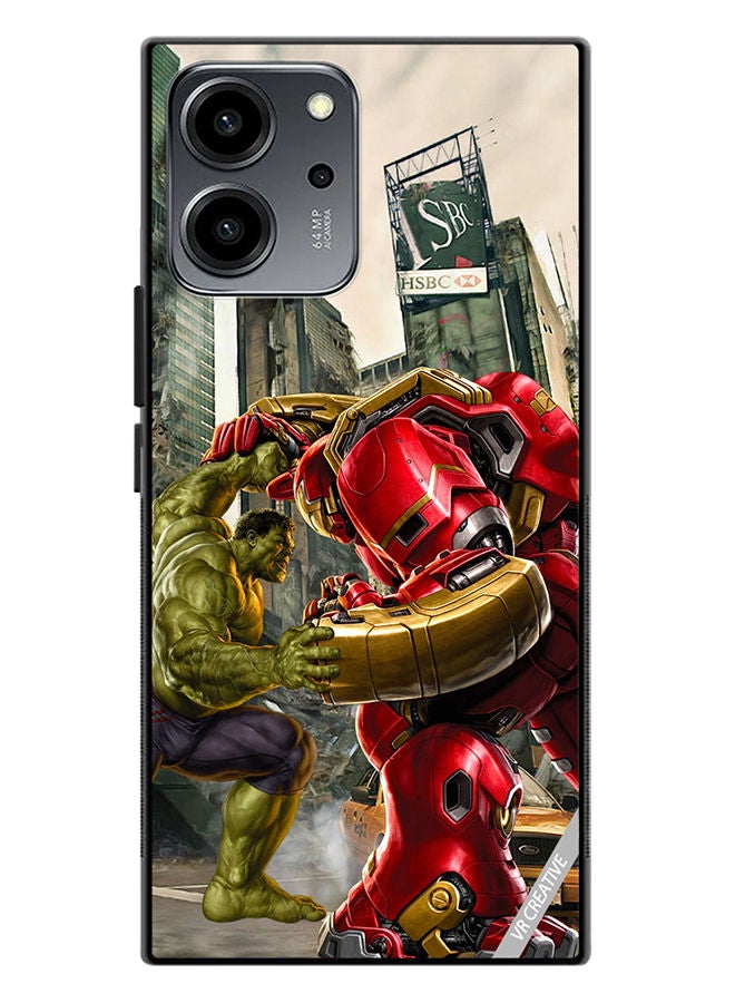 VR CREATIVE Protective Case Cover For Honor 80 SE Hulk Vs Hulkbuster Design Multicolour - Image 1